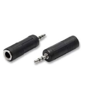 ADATTATORE AUDIO SPINA JACK MASCHIO 3.5MM + PRESA JACK FEMMINA 6.35MM (5/02)
