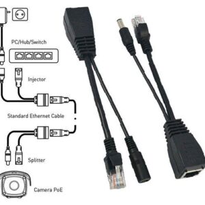 ADATTATORE POE SPLITTER INJECTOR DC12V UP 30MT (VS-PSI30)