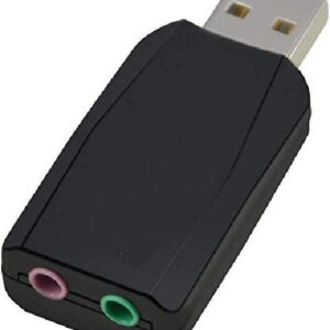 ADATTATORE SCHEDA AUDIO STEREO 3D USB ESTERNO - JACK 3,5 MM CON MICROFONO PER CUFFIE