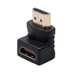 ADATTATORE SPINA HDMI (19PIN) A PRESA HDMI (19PIN) 90 GRADI DORATO