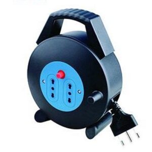 AVVOLGICAVO 2 POSTI BIPASSO/16A 5METRI CON PROTEZ. TERMICA (PEA2-5-BK)