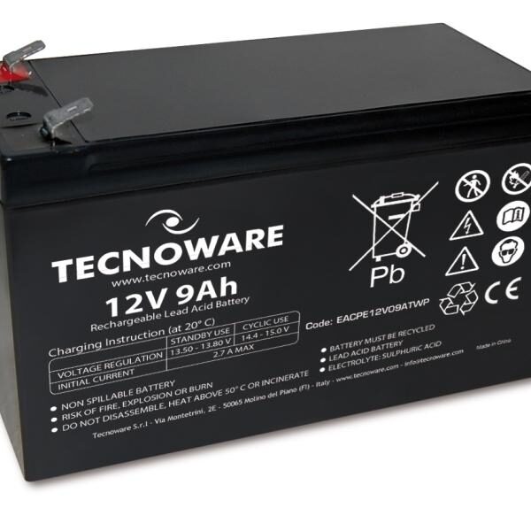 BATTERIA AL PIOMBO 12V 9AH 6.3MM LONG LIFE (EACPE12V09ATWL)