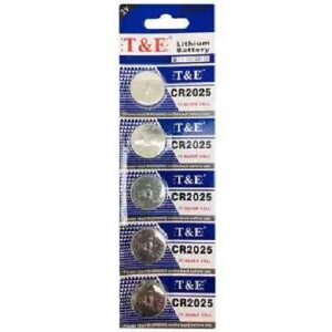 BATTERIE BOTTONE 3V CR2025 SILVER CELL (5 PEZZI)