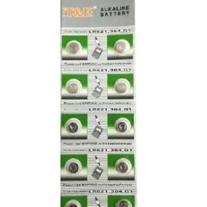 BATTERIE BOTTONE MINI 1.55V AG1 LR621 364 G4 ALKALINE (10 PEZZI)