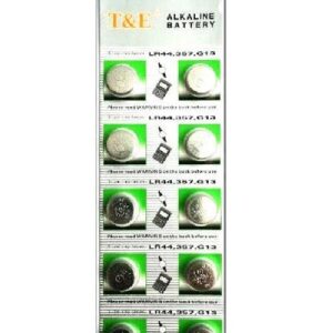 BATTERIE BOTTONE MINI 1.55V AG13 LR44 357 G13 ALKALINE (10 PEZZI)