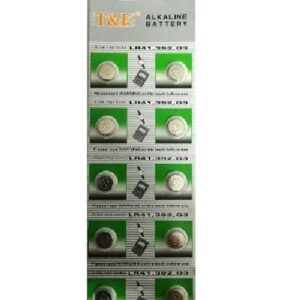 BATTERIE BOTTONE MINI 1.55V AG3 LR41 392 G3 ALKALINE (10 PEZZI)