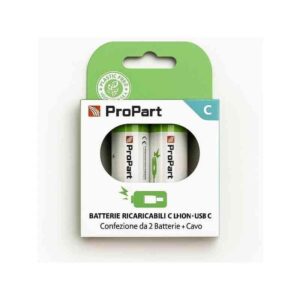 BATTERIE RICARICABILI C USB-C 4200MAH 1.5V - CONF. 2PZ - EK-RB-09 (1INR40/22)