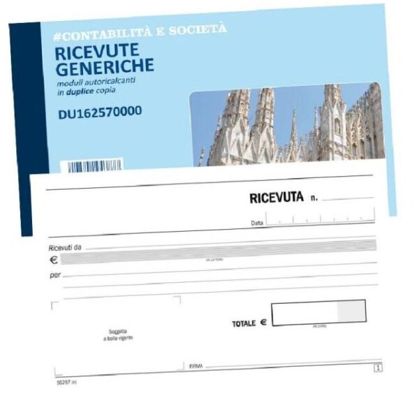 BLOCCO RICEVUTE GENERICHE 10X16,8 - 5 PEZZI