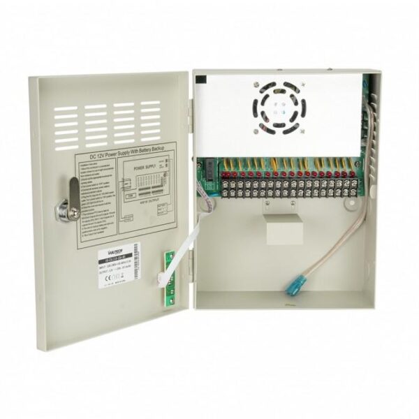 BOX ALIMENTATORE PER TELECAMERE (VS-CS1218-20A-BK) 12V 20A 18 CANALI