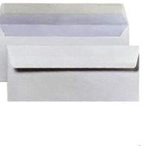 BUSTE BIANCHE 110X230MM S/FINESTRA 90GR + STRIP DA 500PZ