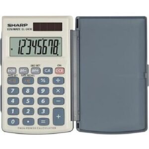 CALCOLATRICE TASCABILE 8 CIFRE CON CUSTODIA (SH-EL243EB)