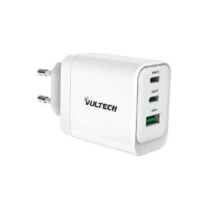CARICABATTERIE CARICATORE DA RETE 2 TYPE-C + 1 USB GAN 65W (CC65-2C1A)