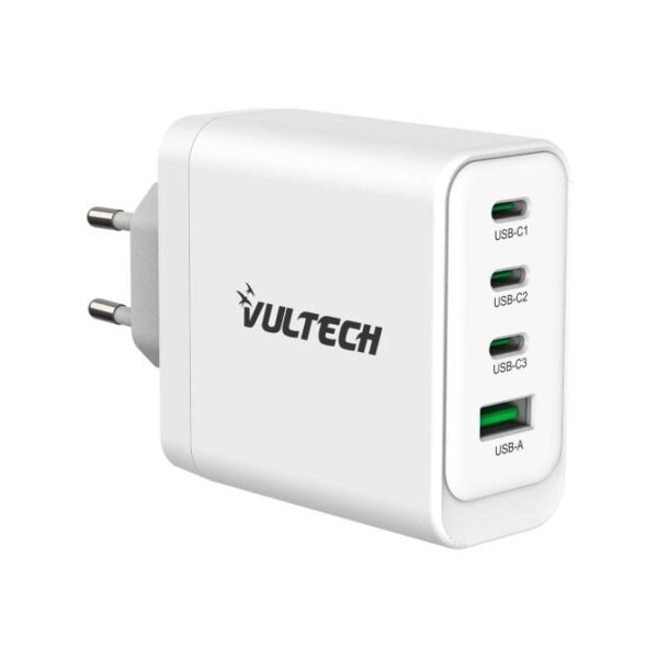 CARICABATTERIE CARICATORE DA RETE 3 TYPE-C + 1 USB GAN 100W (CC100-3C1A)