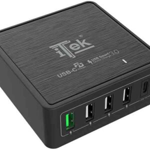 CARICABATTERIE DA TAVOLO CON 5 PORTE USB - 60W (ITSCT4UC60)