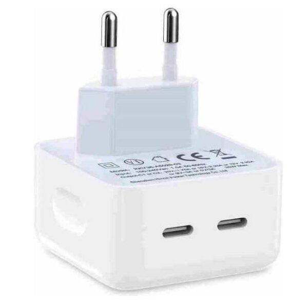 CARICABATTERIE PD 35W CON DOPPIA PORTA USB-C / TYPE-C