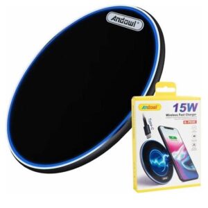 CARICATORE BATTERIA Q-PD20 15W WIRELESS FAST CHARGER NERO