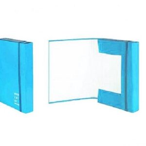 CARTELLA CON ELASTICO 3 LEMBI DORSO BLU 3CM