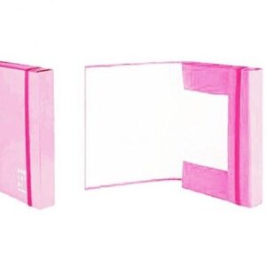 CARTELLA CON ELASTICO 3 LEMBI DORSO ROSA 3CM