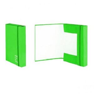 CARTELLA CON ELASTICO 3 LEMBI DORSO VERDE 3CM