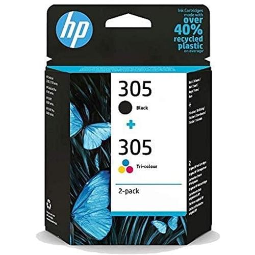CARTUCCIA ORIGINALE 6ZD17AE N.305 PACK NERO+COLORE