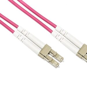 CAVO FIBRA OTTICA LC A LC MULTIMODE DUPLEX OM4 50/125 MT.1 (LKLCLC4501)