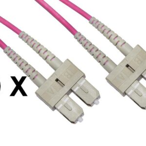 CONFEZIONE 10 CAVI FIBRA OTTICA SC A SC MULTIMODE DUPLEX OM4 MT.2 (LKSCSC4502E)