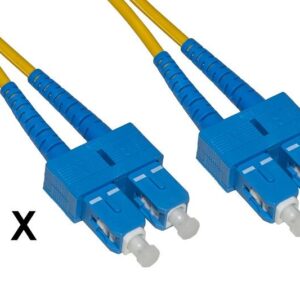 CONFEZIONE 10 CAVI FIBRA OTTICA SC A SC SINGLEMODE DUPLEX OS2 MT.5 (LKSCSC905E)