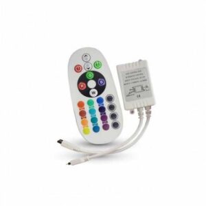 CONTROLLER INFRAROSSO IR VT-2472 PER STRISCIA LED STRIP RGB CON TELECOMANDO 24 TASTI (3625)