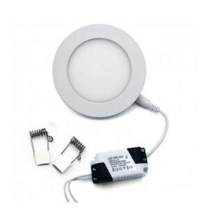 FARETTO LED 6 WATT - PANNELLO INCASSO ROTONDO - LUCE NATURALE BIANCA