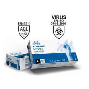 GUANTI IN NITRILE USO MEDICO SENZA POLVERE - 1CONF. DA 100PZ - TAGLIA L
