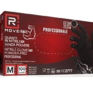 GUANTI IN NITRILE USO MEDICO SENZA POLVERE - 1CONF. DA 100PZ - TAGLIA M - 6GR. DA LAVORO