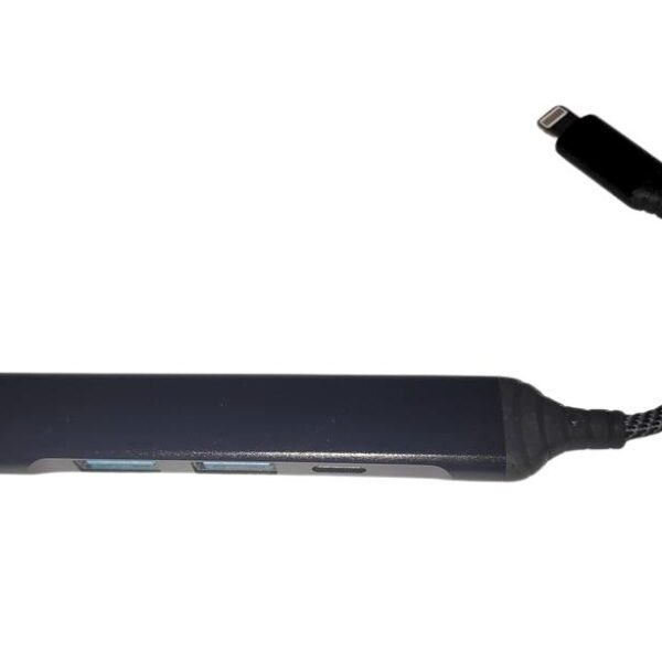 HUB 4 PORTE SLIM 3X USB3.0 + LIGHTNING (LE-121)