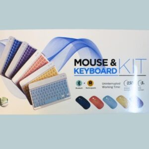 KIT MINI TASTIERA E MOUSE BLUETOOTH WIRELESS BT028 BIANCO