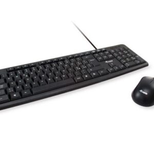 KIT TASTIERA + MOUSE CON FILO USB - NERA (245203)