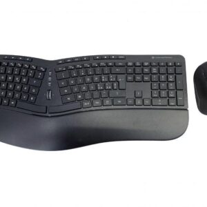 KIT TASTIERA + MOUSE ORAZIO02IT ERGONOMICA WIRELESS NERA