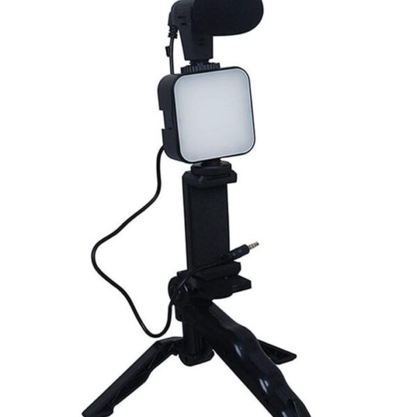 KIT VLOGGING CAMERA - SUPPORTO VIDEO SMARTPHONE PORTATILE CON LUCE LED (S12)