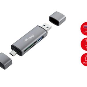 LETTORE DI SCHEDE MULTICARD CON HUB USB 3.2 GEN 1 ESTERNO OTG (245460)
