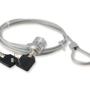 LUCCHETTO PER LAPTOP CON CHIAVE - 1,5 MT (CNBSLOCK15) SILVER