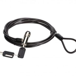 LUCCHETTO PER LAPTOP CON CHIAVE - 1,8 MT (CUSTODIO02BN) NERO