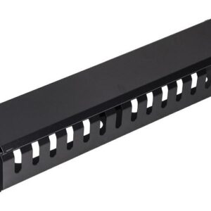 PANNELLO GUIDACAVI PER ARMADI RACK 19" 2U A GABBIA NERO 483X88X70 MM IN METALLO (LKORG2UD)