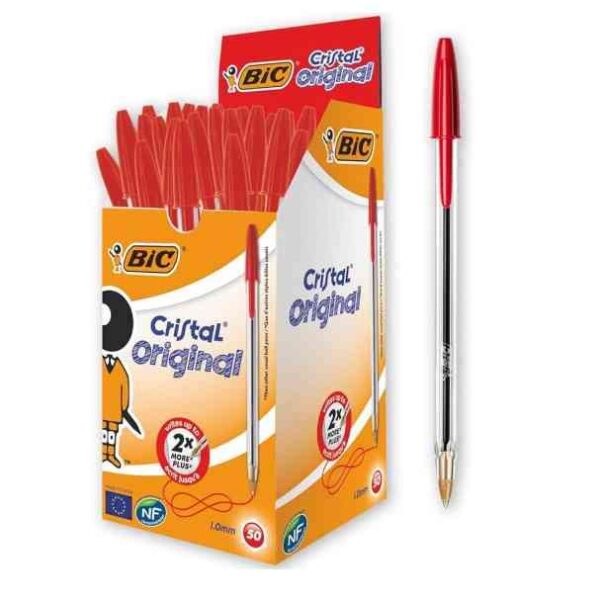 PENNA A SFERA CRISTAL ROSSA (50 PEZZI)