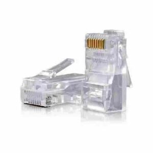 PLUG RETE RJ45 CONNETTORI TRASPARENTI PASSANTI UTP 8P CAT5E (SN21405)