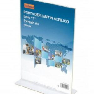 PORTA DEPLIANT ACRILICO BASE L - FORMATO A4 (47NIK002/4)