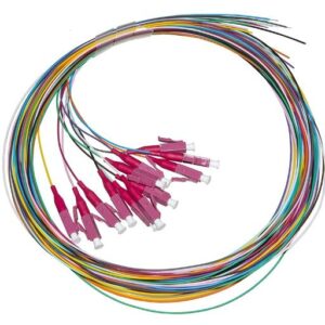 SET 12 CAVI PIGTAIL FIBRA OTTICA COLORATI CONNETTORI LC OM4 SIMPLEX 2 MT (LKLC12PT4)