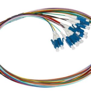 SET 12 CAVI PIGTAIL FIBRA OTTICA COLORATI CONNETTORI LC SINGLEMODE SIMPLEX 2 MT (LKLC12PTS)