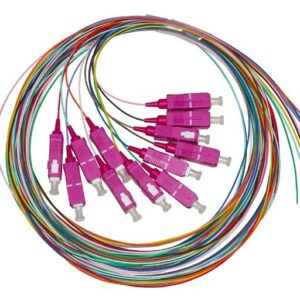 SET 12 CAVI PIGTAIL FIBRA OTTICA COLORATI CONNETTORI SC OM4 SIMPLEX 2 MT (LKSC12PT4)