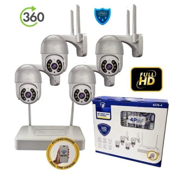 SISTEMA DI SORVEGLIANZA NVR KIT CON 4 TELECAMERE (8276-4)