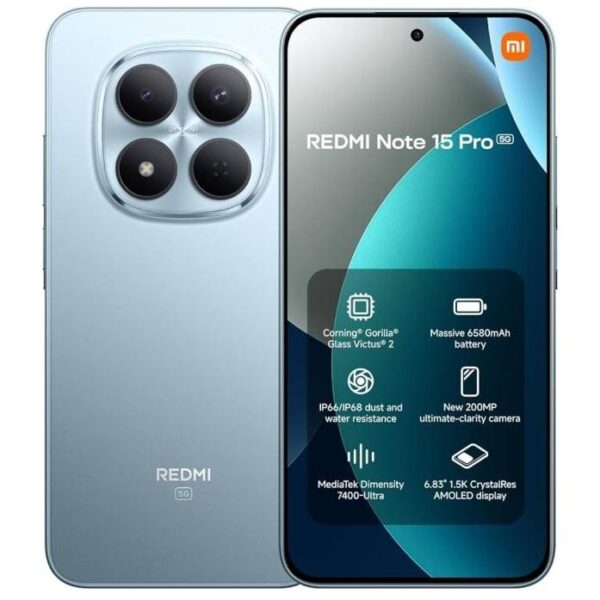SMARTPHONE REDMI NOTE 15 PRO - 8+256GB 4G GLACIER BLUE