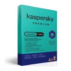 SOFTWARE ANTIVIRUS PREMIUM 1 ANNO 5 DISPOSITIVI SLIMBOX (KL1047T5EFS-SSB)