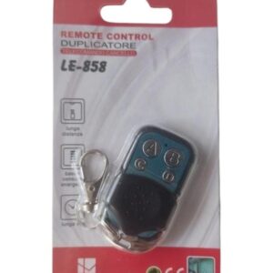 TELECOMANDO UNIVERSALE RF (LE-858) RADIOCOMANDO 433.92 PORTE CANCELLI - CONFEZIONE PACKAGE